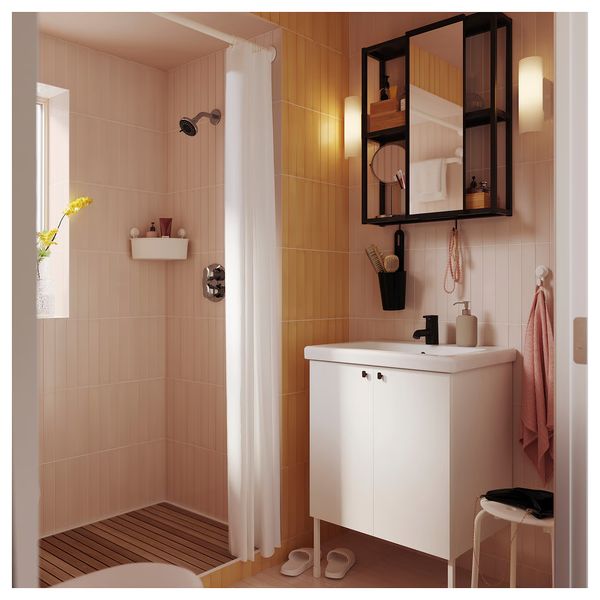 TISKEN Угловая полка на присосках - белый - фото 5