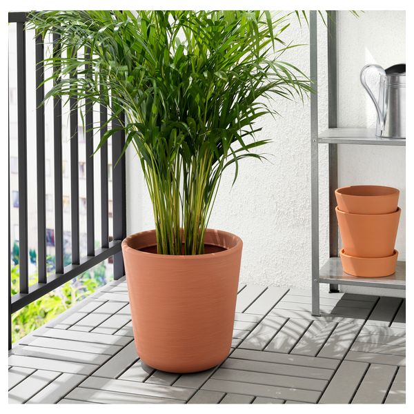 Кашпо ОСТЛИГ, д/дома/улицы красно-коричневый (30 см) - схема-чертеж с размерами