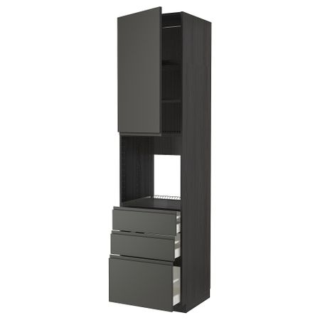 Высокий шкаф для духовки, дверь, 3 ящика, 60x60x240 cm IKEA METOD МЕТОД, MAXIMERA МАКСИМЕРА 194.563.68