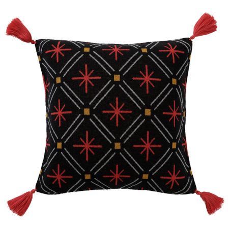 Чехол на подушку, 50x50 см, красный, черный IKEA VINTERFINT 605.654.49