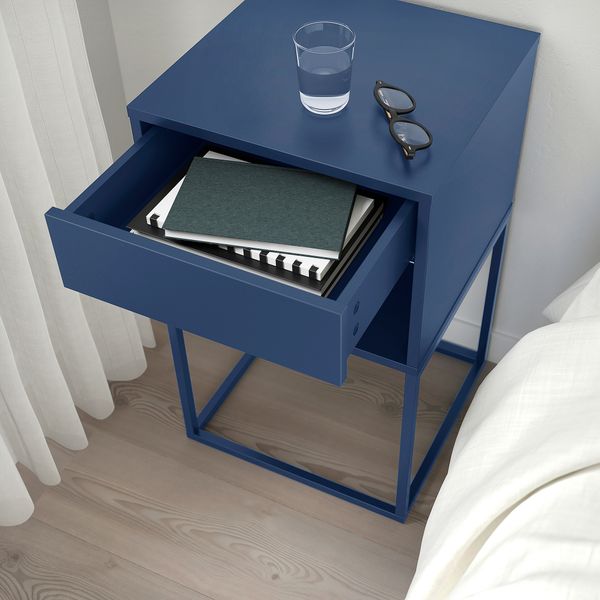 Тумба прикроватная, синий, 40x39 см IKEA VIKHAMMER ВИКХАММЕР 705.838.29 - фото 8