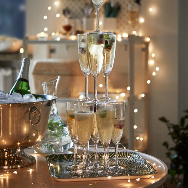 Ведерко для шампанского, нержавеющая сталь, 22 см IKEA SOLDRÄNKT СОЛДРЭНКТ 205.834.93 - схема-чертеж с размерами