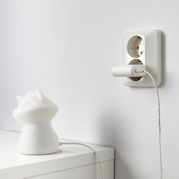 Светодиодный ночник, белый, енот IKEA ЛУРИГА 504.242.71 - фото 4