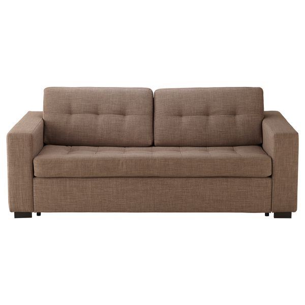 Диван-кровать 3-местный КЛАГСТОРП / ЛЭННЭС, Бальг светло-коричневый - фото 2