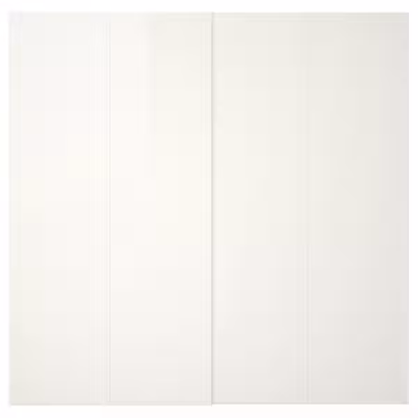 HASVIK Пара раздвижных дверей - глянцевый белый 200x236 см - фото 1