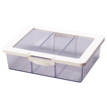 Контейнер + крышка для сухих продуктов КРУС, прозрачный, белый