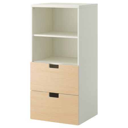 Комбинация для хранения СТУВА, белый, береза (60x50x128 см)