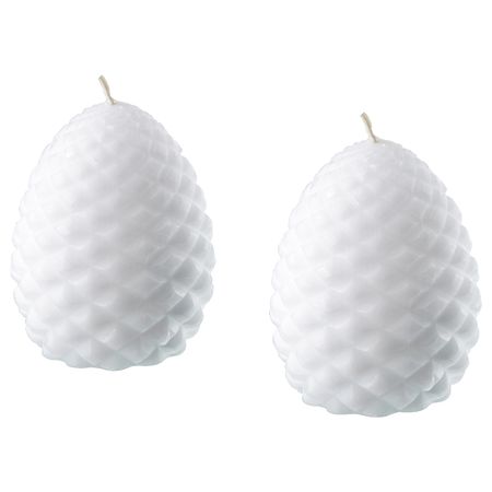 Неароматическая свеча формовая, шишка, белый, 8 см IKEA ВИНТЕРФЕСТ 604.322.56