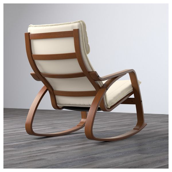 Кресло-качалка ПОЭНГ, классический коричневый, Ранста неокрашенный - фото 3