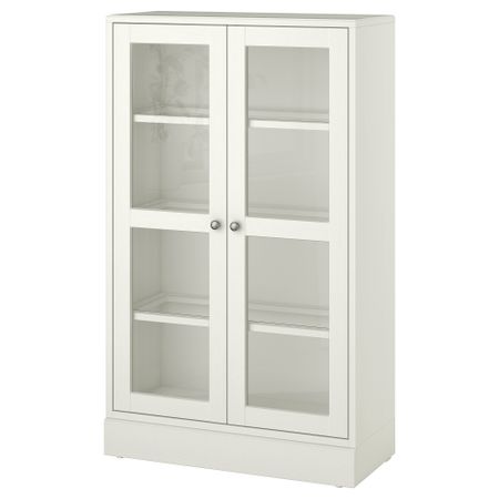 Шкаф-витрина с цоколем, 81x37x134 см, белый прозрачное стекло IKEA HAVSTA ХАВСТА 692.751.10