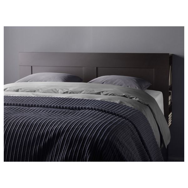 Изголовье с полкой БРИМНЭС, черный - схема-чертеж с размерами