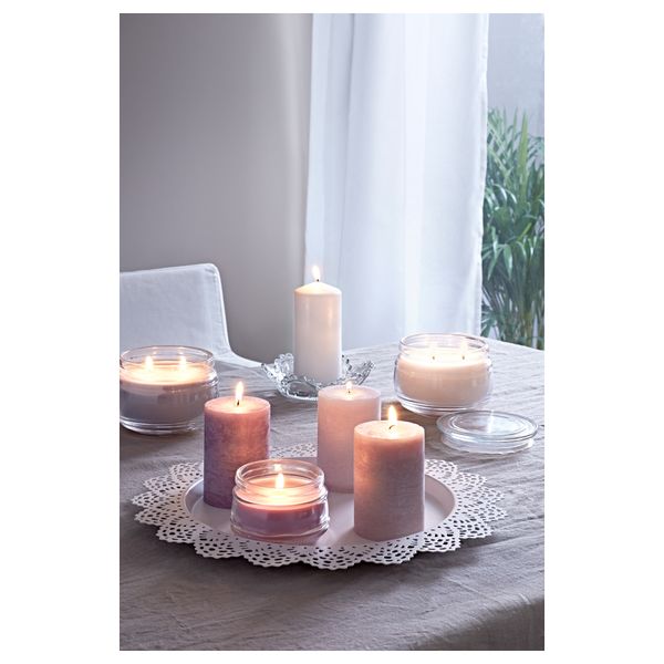 Ароматическая свеча в стакане ЛУГГА, Свежее белье белый, белый (7.5 см) - схема-чертеж с размерами