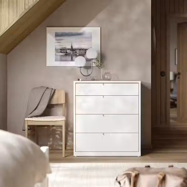 TONSTAD Комод с 4 ящиками - белый с оттенком 82x47x91 см - фото 2