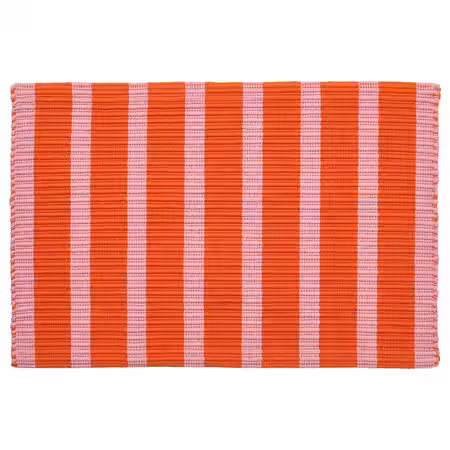 VÄGSKYLT ВЭГСКЮЛТ Придверный коврик - розовый/оранжевый 40x60 см