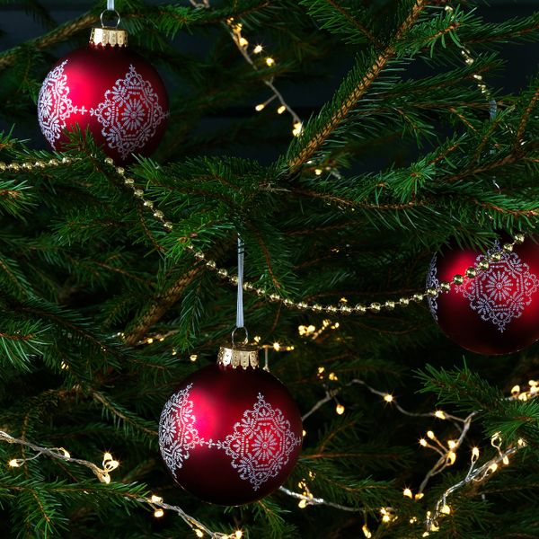 Украшение, шар, стекло красный, белый 8 см IKEA VINTER 2020 ВИНТЕР 2020 104.751.73 - схема-чертеж с размерами