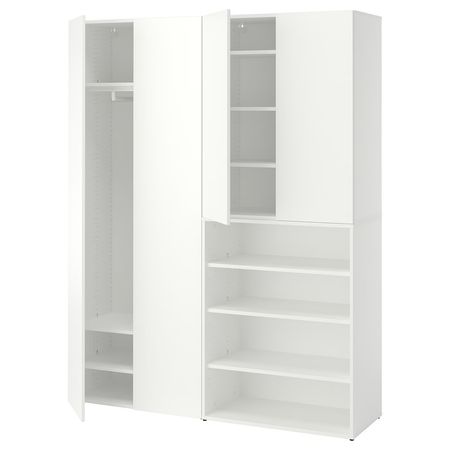 LASTARE Гардероб, комбинация - белый 160x42x200 см
