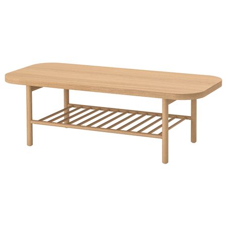 Журнальный стол, белая морилка дуб 140x60 см IKEA LISTERBY ЛИСТЕРБИ 004.177.96