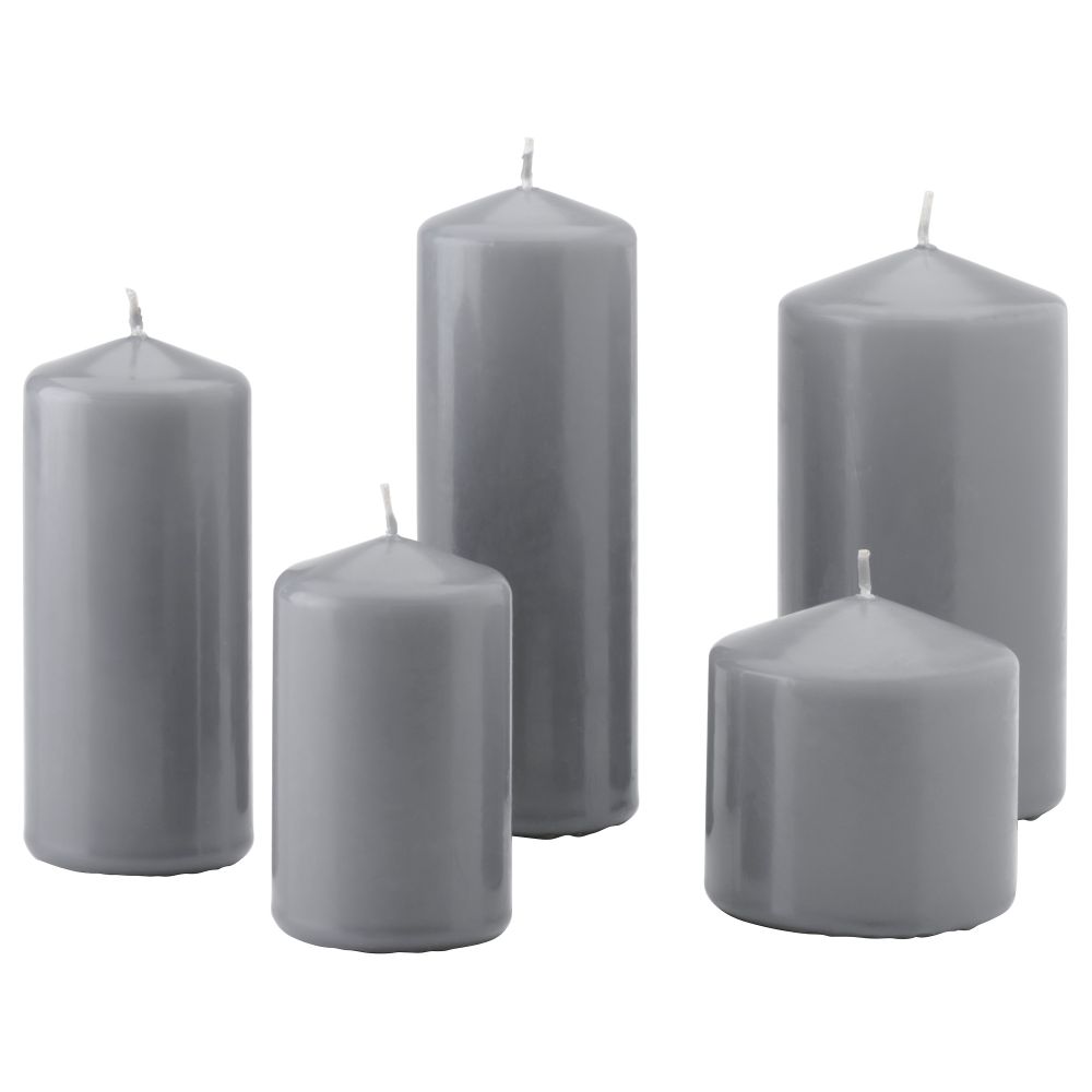 Неароматическая формовая свеча, 5 штуки ВИНТЕР 2015, серый - схема-чертеж с размерами