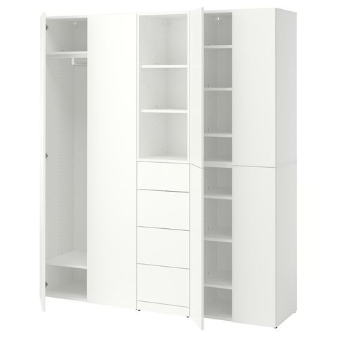 LASTARE Гардероб, комбинация - белый 180x42x201 см