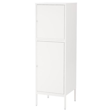 Комбинация для хранения с дверцами, белый 45x47x142 см IKEA HÄLLAN ХЭЛЛАН 192.494.11