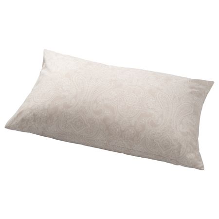Наволочка, бежевый, белый 50x70 см IKEA JÄTTEVALLMO ЙЭТТЕВАЛЛМО 105.193.46