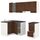 Кухня, под коричневый мореный ясень 120x220x220 см IKEA KNOXHULT КНОКСХУЛЬТ 394.177.76