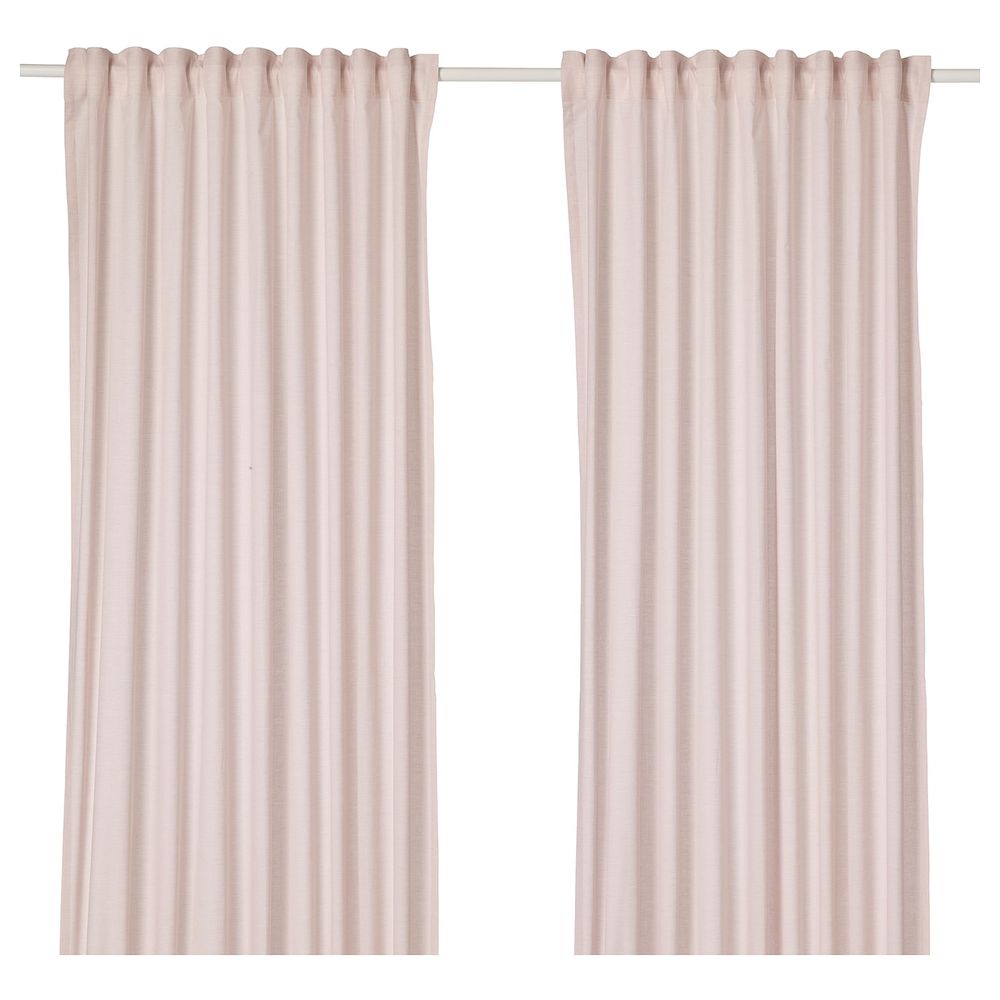 Гардины, 1 пара, розовый, 145x300 см IKEA ХАННАЛИЛЛ 404.108.87 - фото 1