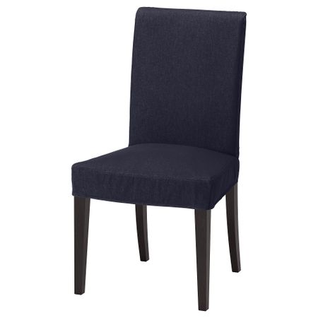 Стул ХЕНРИКСДАЛЬ, коричнево-чёрный, Ванста темно-синий