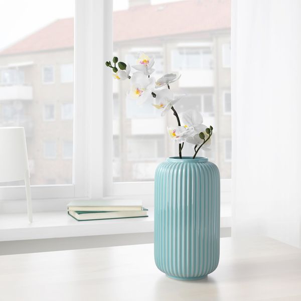 Ваза, синий 22 см IKEA СТИЛРЕН 404.420.44 - фото 2