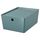 Контейнер с крышкой, бирюзовый 26x35x15 см IKEA KUGGIS КУГГИС 004.768.23