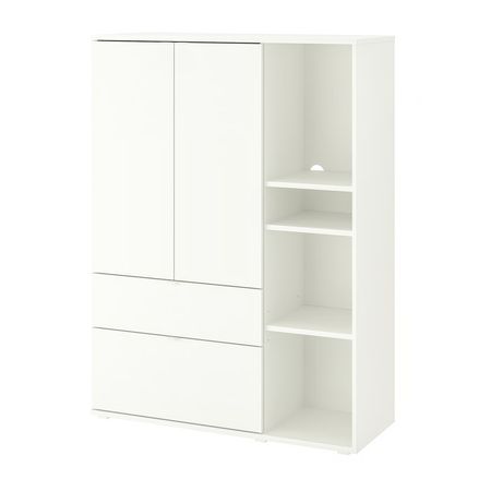 VIHALS Модуль для хранения - белый 105x37x140 см