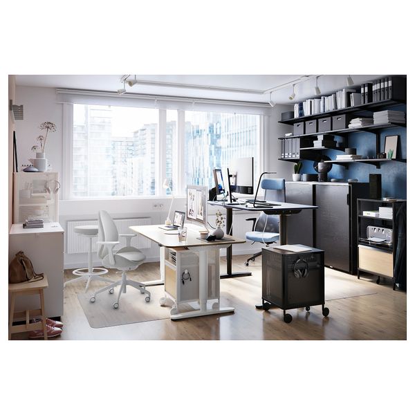 Стол-трансформер, 160x80 см, дубовый шпон, беленый, белый IKEA BEKANT БЕКАНТ 492.820.84 - фото 4