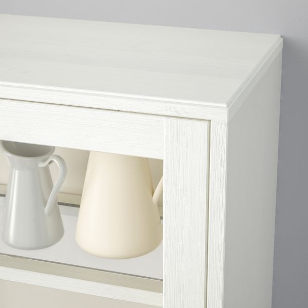 Шкаф-витрина, белый 121x35x123 см IKEA HAVSTA ХАВСТА 903.886.19 - фото 3