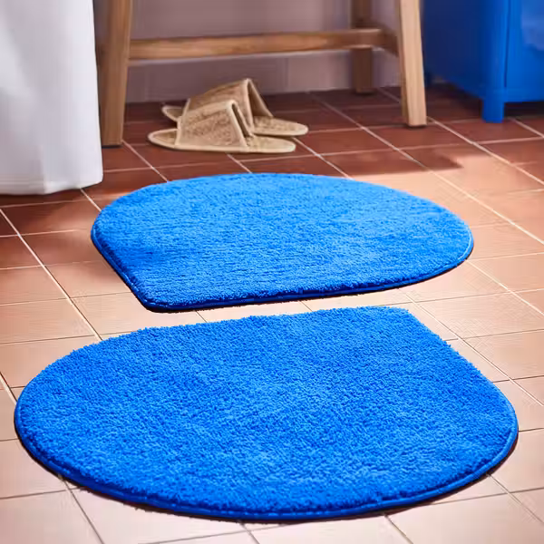 BERGVATTNET БЕРГВАТТНЕТ Коврик для ванной - синий 60x60 см - схема-чертеж с размерами