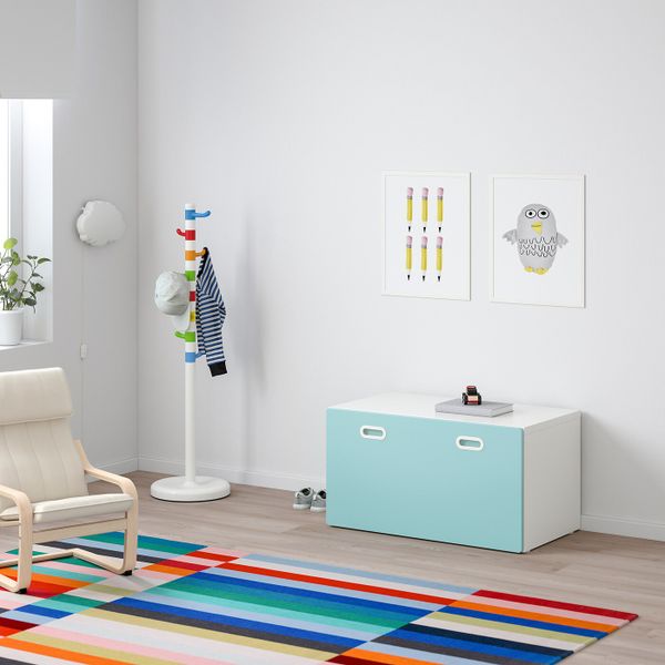 Скамья с отделением для игрушек, белый/голубой 90x50x50 см IKEA STUVA СТУВА / FRITIDS ФРИТИДС 692.526.27 - фото 2