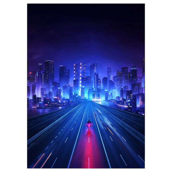 Постер, Киберпейзаж 50x70 см IKEA UPPSPEL УППСПЕЛЬ 405.077.90 - фото 1