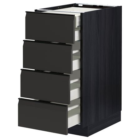 Напольный шкаф 4фасада,2нзк, 3 средних ящик IKEA METOD МЕТОД, MAXIMERA МАКСИМЕРА 194.956.33
