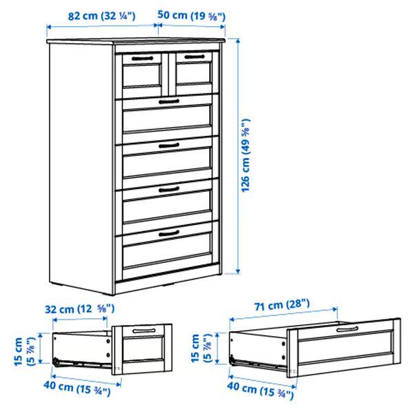 IKEA, дополнительный ракурс - схема-чертеж с размерами