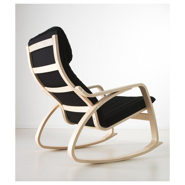 Кресло-качалка ПОЭНГ, березовый шпон, Ранста черный - фото 3