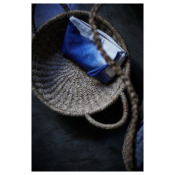 Корзина с ручками ТЭНКВЭРД, водоросли, маленький - схема-чертеж с размерами