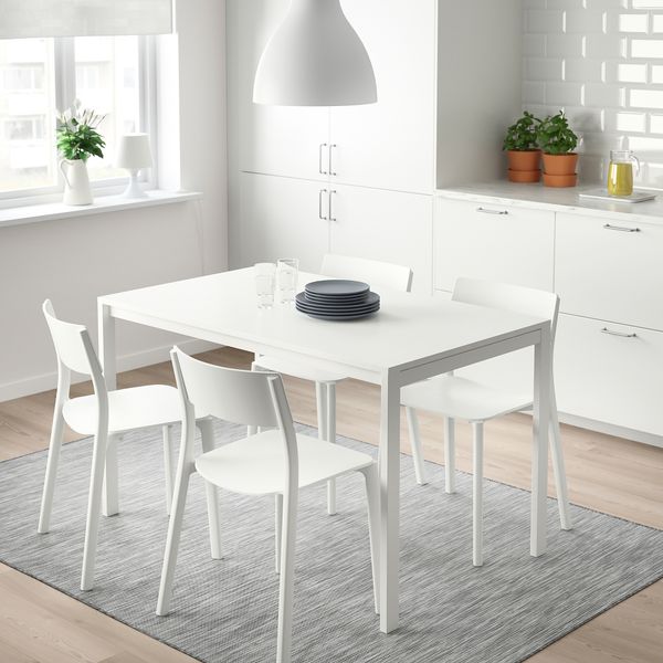 Стол и 4 стула, белый, белый, 125 см IKEA MELLTORP МЕЛЬТОРП, JANINGE ЯН-ИНГЕ 591.614.87 - фото 3