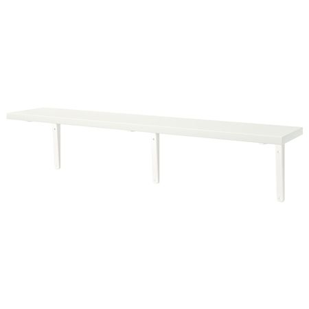 Полка с консолью, белый 120x20 см IKEA BERGSHULT БЕРГСХУЛЬТ / TOMTHULT ТОМТХУЛЬТ 594.183.17