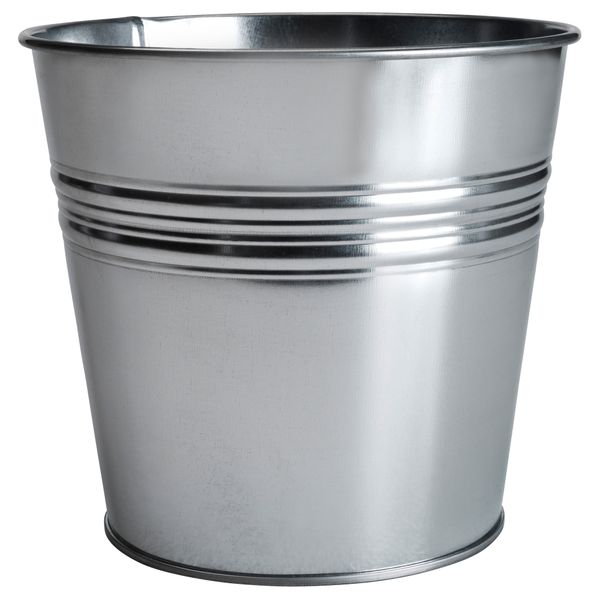 Кашпо СОККЕР, оцинковка д/дома/улицы, оцинковка (17 см) - фото 1
