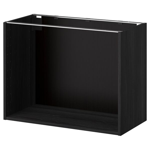 Каркас напольного шкафа МЕТОД, под дерево черный - схема-чертеж с размерами