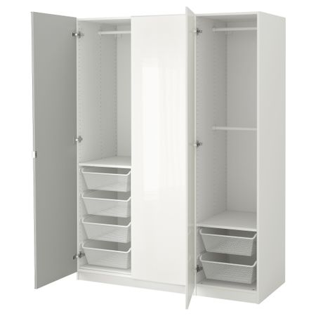 Гардероб, 150x60x201 см, белый IKEA PAX ПАКС 991.276.08