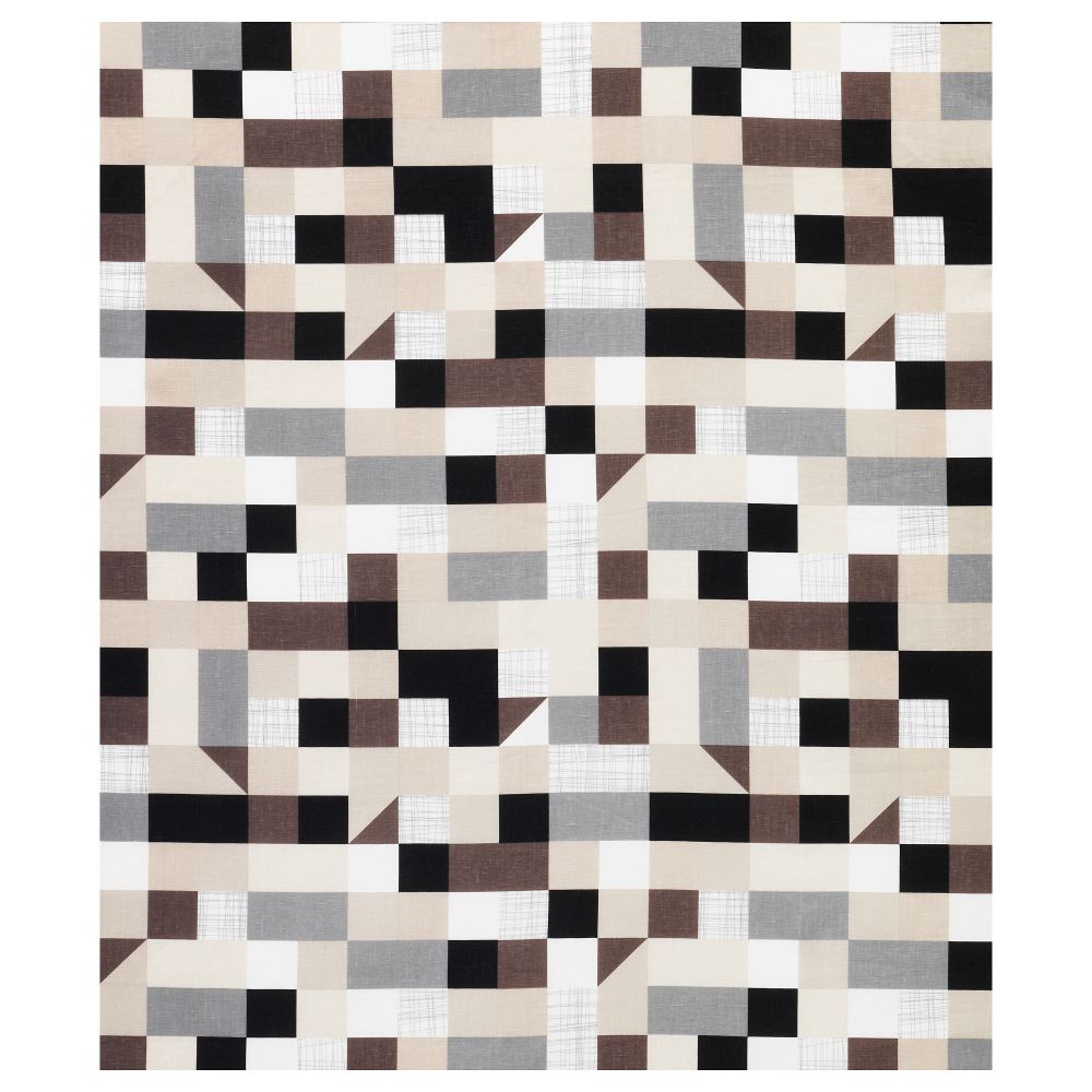 Ткань ТЮЛЬПАНТРОД, белый, бежевый/коричневый (150 см) - фото 1