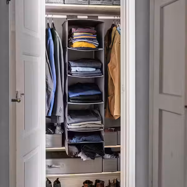 SKUBB Модуль для хранения с 6 отделениями - темно-серый 35x45x125 см - фото 3