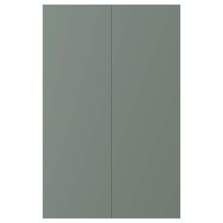 Дверца для напольного углового шкафа, 2шт, серо-зеленый 25x80 см IKEA BODARP БОДАРП 004.357.00