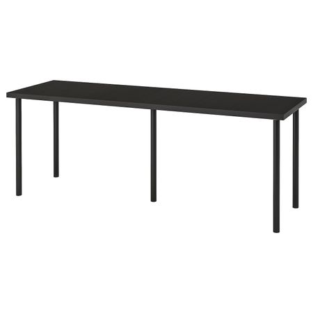 Стол, черно-коричневый/черный 200x60 см IKEA LINNMON ЛИННМОН / ADILS АДИЛЬС 292.795.82