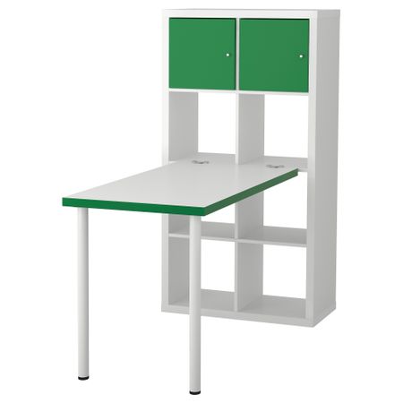 Стол, комбинация КАЛЛАКС, бел/зелен (77x147 см)